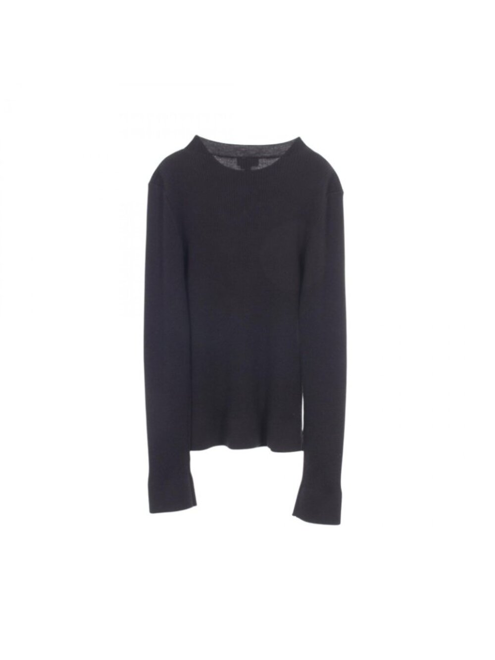 Chanel Knit CC Logo Ribbon Rib Wool Sweater - Picture 2 of 8